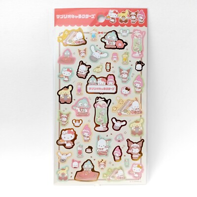 Japan Sanrio Bogen Aufkleber Cafe Hangyodon Cinnamoroll Melodie Pom Purin 12x23cm