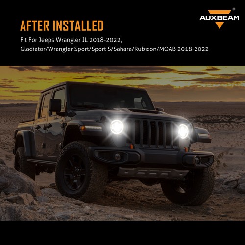 Faros LED actualizados de 9 pulgadas para Jeep Wrangler JL JLU Gladiator JT 2018-2022 - Imagen 9 de 12