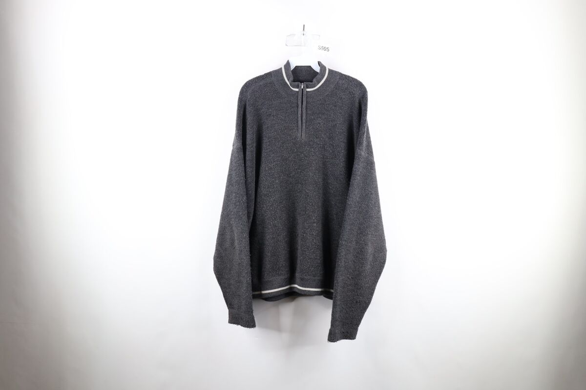 Vtg 90s Woolrich Mens XL Distressed Wool Blend Knit Half Zip Vtg 90s Woolrich Mens XL Distressed Wool Blend Knit Half Zip