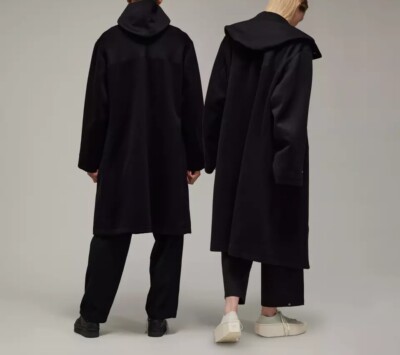 Adidas Men's Black Y-3 Wool Coat IL2163 FREE SHIPPING | eBay