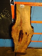 A571 1 1/2" THICK cherry burl live edge slab end table shelf bench