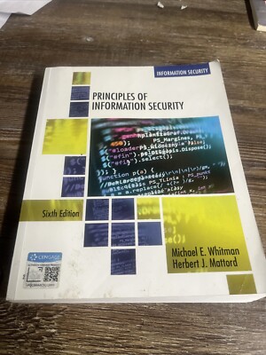 Principles of Information Security 6th Edition by Michael Whitman (English) Pape