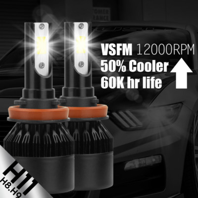 Cree H11 2PCS LED Total 388W 38800LM HID Headlight 6500K White Kit Bulbs