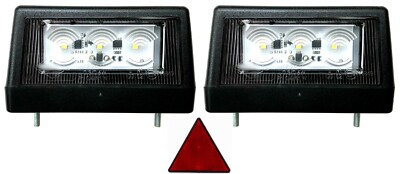 2x LED Kennzeichenbeleuchtung E9 und Dreieck für LKW Trailer Anhänger Wohnwagen