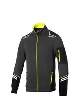 Felpa da lavoro SPARCO giallo / nero con tasche zip Tech Full Zip ✔️