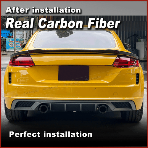 For Audi TT MK3 TTS TTRS 2015-2021 REAL Carbon Fiber Rear Trunk Spoiler Wing Lip - Picture 2 of 13