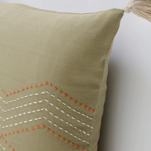 IKEA Hallvi reversible handmade Cushion Cover 50x50cm Green 804.847.20 - Picture 2 of 5