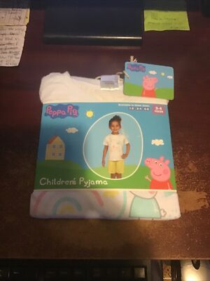 PEPPA PIG UNISEX KINDER SCHLAFANZUG 3-4 JAHRE GEBURTSTAG WEIHNACHTEN NACHTWÄSCHE