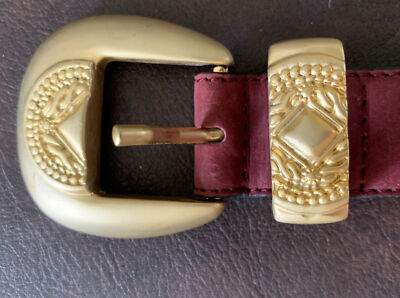 Louis Feraud vintage leather and suede belt LOUIS FERAUD Vintage 80 main image 4