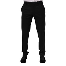 DOLCE & GABBANA Pants Black Wool Formal Dress Men Trousers IT52/ W36 / XL 900usd