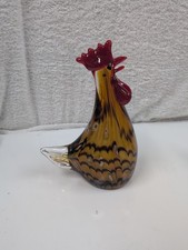 Vintage Murano Style Hand Blown Glass Rooster
