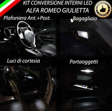 KIT LED INTERNI ALFA ROMEO GIULIETTA ANT + POST + LUCI CORTESIA + BAG 6000K