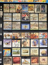 AUSTRALIA - Conjunto de piezas de coleccionista mezcla - Estampillas australianas años 80 - Vendido como se ve (A)