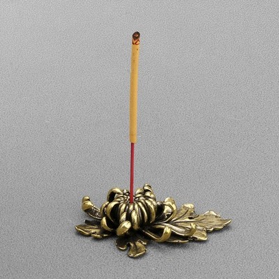 1pc Messing Lotus Verzierung Exquisite Lotus Modellierung Räucherstäbchenhalter