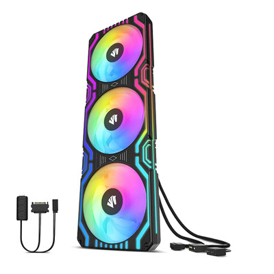 PC Gehäuselüfter 3 in 1 120mm ARGB PWM 56 LEDs 800-1800 RPM Schwarz Computer