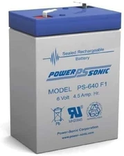 Power-Sonic PS-640F1 6V 4.5Ah Sealed Battery