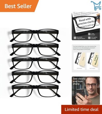 Reading Glasses Unisex Blue Light Protection 1.5X Magnification Value Pack