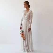 Bestseller Vintage Style Long Sleeves Lace Wedding Dress  1258