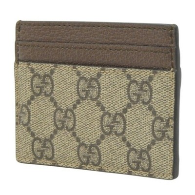 Gucci Ophidia Sherry Line Pass Case 523159 2149 Card Beige x Brown