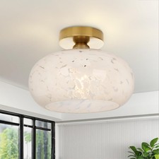 Semi Flush Mount Ceiling Light Fixture - Upgraded Larger Hallway Light Fixtur...