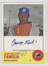 2012 Topps Heritage Minor League Edition Real One Jeurys Familia Auto 0ei4