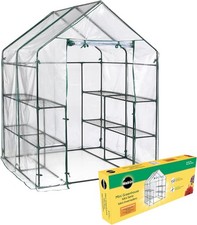 4'8" x 4'8" x 6'5" Outdoor Mini Walk-in Greenhouse Plant Tent All-Season Small
