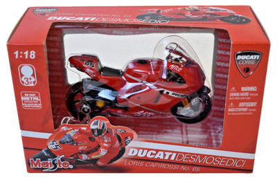 Maisto 1:18 Ducati Corse Ducati Desmosedici Loris Capirossi #65 Diecast