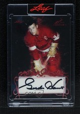 2021-22 Leaf Art of Hockey a Champion Red 5/6 Gordie Howe #AC-GH1 Auto HOF 0c3
