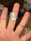 925 Sterling Silver Simulated Diamond Stackable Ring Set Round Size 4.5 — photo 4