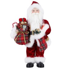 12'' Santa Claus Doll Home Decor Standing Father Christmas Figure Ornament Toy