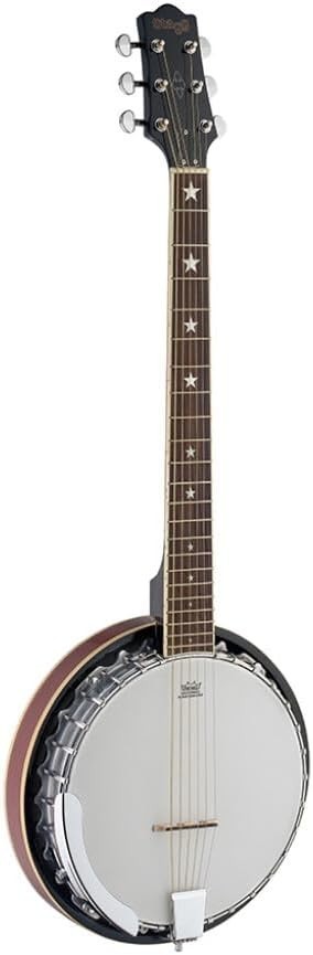 Stagg BJM30-G 6 String 30 Bracket Deluxe Bluegrass Banjo with Metal Pot