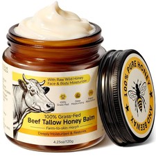 Grass Fed Beef Tallow Skin Care Whipped Tallow Balm Cream 100 Percent Tallow