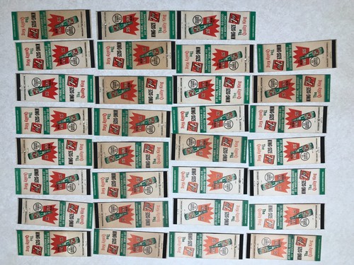 7-up 7 up Soda Pop Matchbook cover lot of 31 identical unstruck ZA10