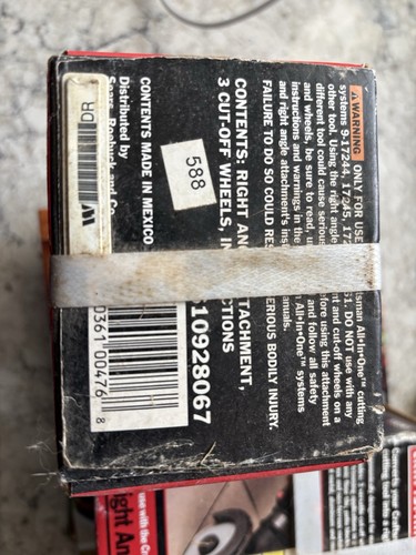 Craftsman 932361 - Right Angle Attachment w/ Wheels for Craftsman All in One NIB - Picture 4 of 4