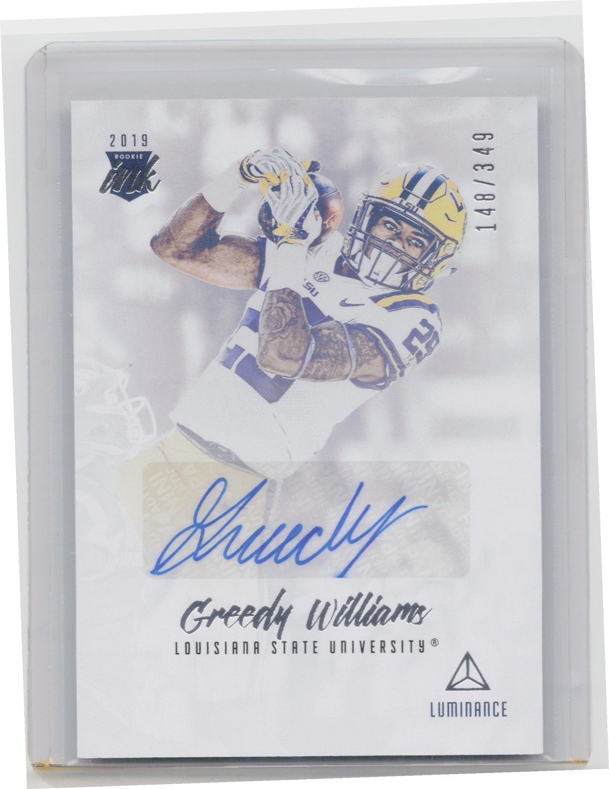 Greedy Williams Panini Luminance Rookie Ink #GW Base