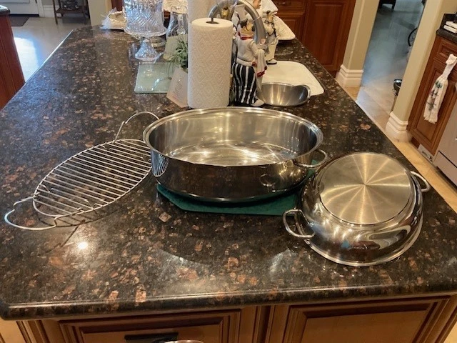 Gourmet Standard Stainless Steel 12 Qt Roaster (3 piece set) 8"x17 3/4"x 12"