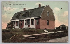Postcard - Kewaunee, Wisconsin - U. S. L. H. Dwelling - Posted in 1913 (Q57)