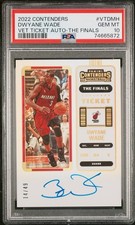 2022-23 Contenders Veteran Ticket Auto Dwyane Wade The Finals /49 PSA 10 Pop 2