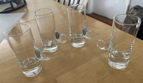 Lenox Hand-Blown Irish Coffee Crystal Glasses Mugs Set Of 4 Mint Julep 4.75 Tall