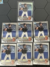 2025 BOWMAN DRAFT CHROME REFRACTOR & (6) BASE CAMERON MALDONADO GIANTS