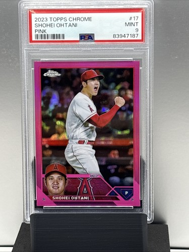 2023 TOPPS CHROME PINK REFRACTOR #17 SHOHEI OHTANI PSA 9 E402