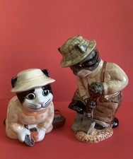 QUAIL POTTERY GARDENER CATS