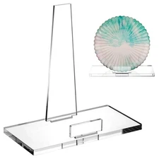 Acrylic Plate Stand for Display Acrylic Easel Clear Picture Stand with Square...