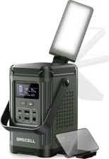 240W Portable Power Station 153.6WH Solar Generator, GRECELL LiFePO4 Battery Dua