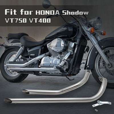 Longshots Staggered Dual Exhaust Muffler Pipe for Honda VT750 Shadow Spirit 750