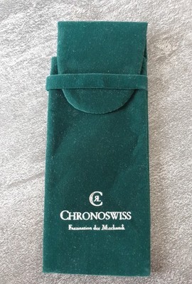 Chronoswiss Uhrenetui Uhrenboxen Box *  Samt Grün Reise Etui 