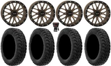 System 3 ST-3 Bronze 18" Wheels 33" MotoHammer Tires Textron Wildcat XX