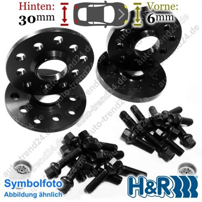 HR Spurverbreiterung schwarz VA 6mm, HA 30mm für VW Golf VII Variant BA5 BV5 13-