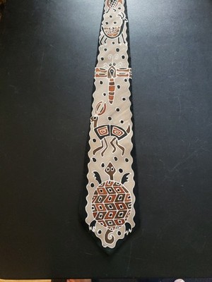 Original Hand-painted Silk Tie Debe Hersey Turtle Dragonfly Deer Fish Limited 