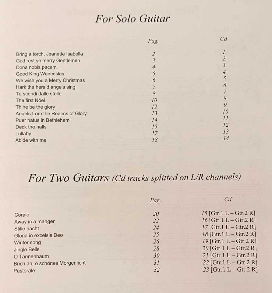 Christmas for Classical Guitar Spartiti Natale Chitarra Classica con CD 23 Brani - Immagine 3 di 4